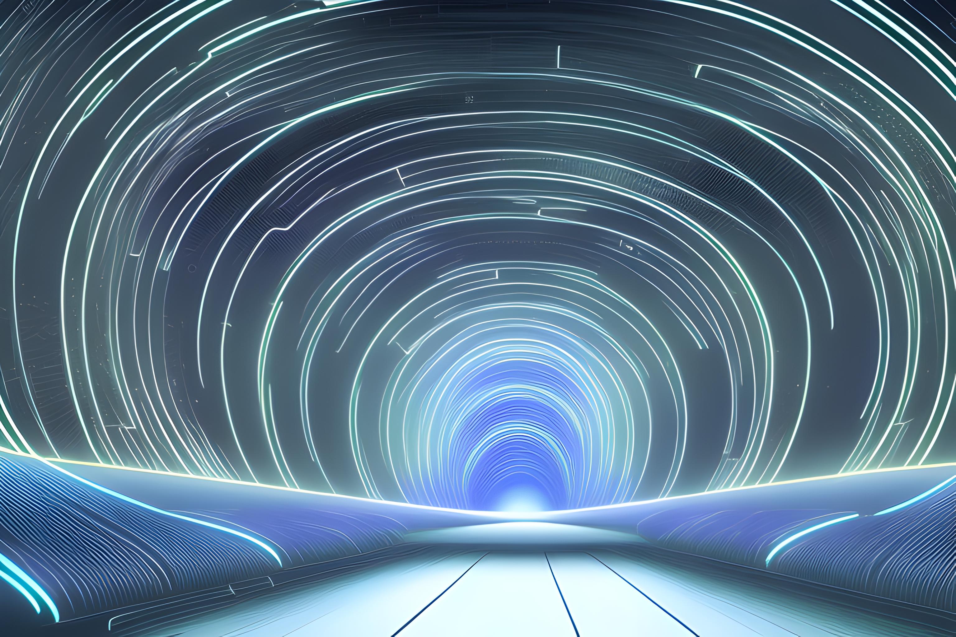 imaginary concept about an inside view of a fiber optic